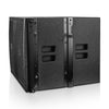 Sound Town FILA-118S Mode Audio Series 18" 2400W Line Array Subwoofer with Built-in Italian High Power LF Driver, Black-with Handle