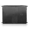 Sound Town FILA-118S208X4OC Mode Audio Series 18" 2400W Line Array Subwoofer with Built-in Italian High Power LF Driver, Black-Front View