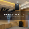 Sound Town FILA-208 + FILA-118S | Dual 8" Bi-Amp Loudspeaker w/ Italian Woofers + 18" High-Power Subwoofer Line Array System for Scalable Live Sound & Professional Audio Applications