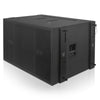 Sound Town FILA-218SB | MODE Audio Series 2x18" 6400 Watts High Power Line Array Subwoofer with Built-In Italian Neodymium LF Drivers, Birch Plywood, Black - Left Side
