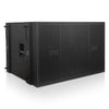 Sound Town FILA-218SB | MODE Audio Series 2x18" 6400 Watts High Power Line Array Subwoofer with Built-In Italian Neodymium LF Drivers, Birch Plywood, Black - Right Angle 