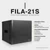 Sound Town FILA-21S Mode Audio 21-inch 4000W Subwoofer 6-Inch Voice Coil 540 oz Magnet Carbon Fiber Cone for Live Events 