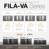 MODE Audio FILA-VA Series passive line array loudspeakers feature variable waveguide directivity with four selectable coverage patterns: 70° symmetrical, 110° symmetrical, and 90° asymmetrical left or right. Available in dual 8", single 12", and dual 12" models with LAVOCE Italian neodymium woofers, IP65 weatherproof construction, and flown or ground-stacked configurations for touring, live events, and permanent installations.