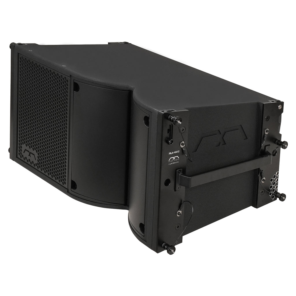 MODE Audio FILA-VA12 | MODE Audio 12" 1220W Weatherproof Line Array Loudspeaker w/ Variable Waveguide, LAVOCE Neodymium Driver, Bi-Amp Switchable, Black - Left View