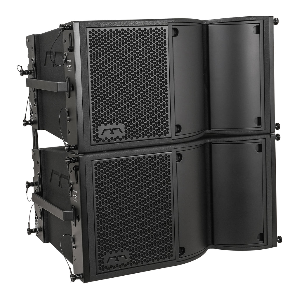 MODE Audio FILA-VA12-PAIR | MODE Audio Pair of 12" 1220W Weatherproof Line Array Loudspeakers w/ Variable Waveguide, LAVOCE Drivers, Bi-Amp, Black - Right View