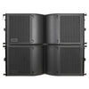 MODE Audio FILA-VA212-PAIR | MODE Audio Pair of Dual 12" 2220W Weatherproof Line Array Loudspeakers w/ Variable Waveguide, LAVOCE Drivers, Bi-Amp, Black - Front Panel
