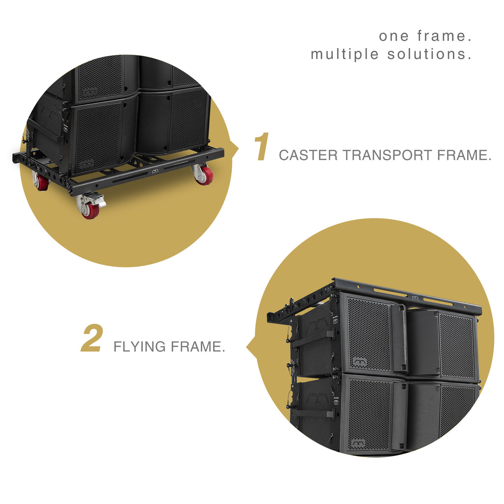 MODE Audio FILA-VA212FF | MODE Audio FILA Series Multipurpose Flying/Ground-Stacking Frame for FILA-VA212 Line Array Loudspeaker - Multiple Configurations, Caster Transport Frame or Flying Frame