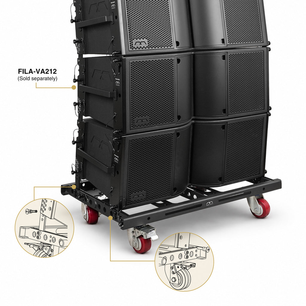 MODE Audio FILA-VA212FF | MODE Audio FILA Series Multipurpose Flying/Ground-Stacking Frame for FILA-VA212 Line Array Loudspeaker - Installation Diagram