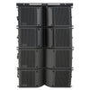 MODE Audio FILA-VA212X4 | MODE Audio Four Dual 12" 2220W Weatherproof Line Array Loudspeakers w/ Flying Frame, Variable Waveguide, LAVOCE Drivers, Bi-Amp, Black - Front Panel