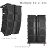MODE Audio FILA-VA212X4 | MODE Audio Four Dual 12" 2220W Weatherproof Line Array Loudspeakers w/ Flying Frame, Variable Waveguide, LAVOCE Drivers, Bi-Amp, Black - Multiple Solutions
