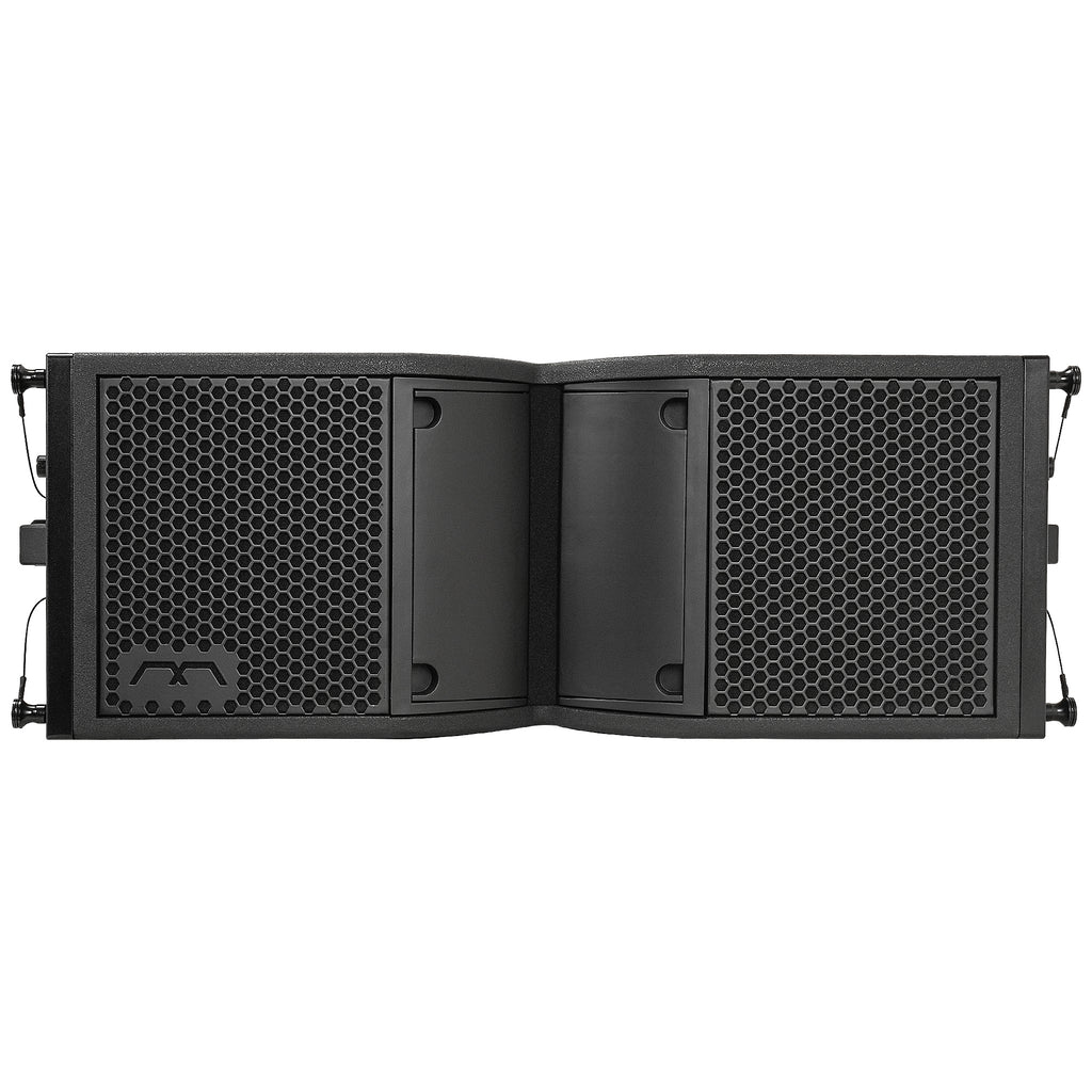 MODE Audio FILA-VA28 | MODE Audio Dual 8" 1400W Weatherproof Line Array Loudspeaker w/ Variable Waveguide, LAVOCE Neodymium Drivers, Bi-Amp Switchable, Black - Front Panel