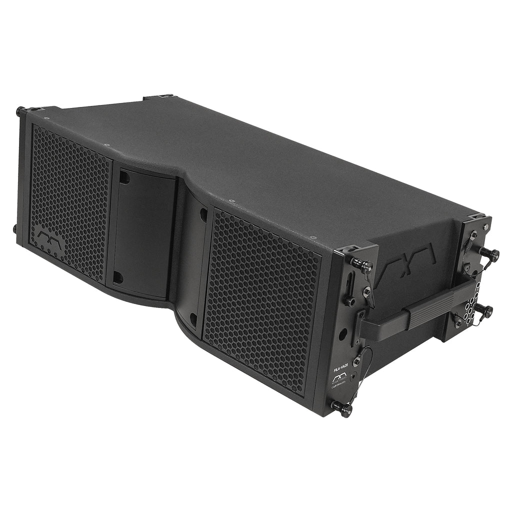 MODE Audio FILA-VA28 | MODE Audio Dual 8" 1400W Weatherproof Line Array Loudspeaker w/ Variable Waveguide, LAVOCE Neodymium Drivers, Bi-Amp Switchable, Black - Left View
