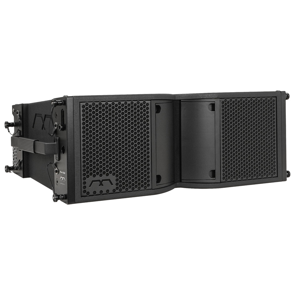 MODE Audio FILA-VA28 | MODE Audio Dual 8" 1400W Weatherproof Line Array Loudspeaker w/ Variable Waveguide, LAVOCE Neodymium Drivers, Bi-Amp Switchable, Black - Right View