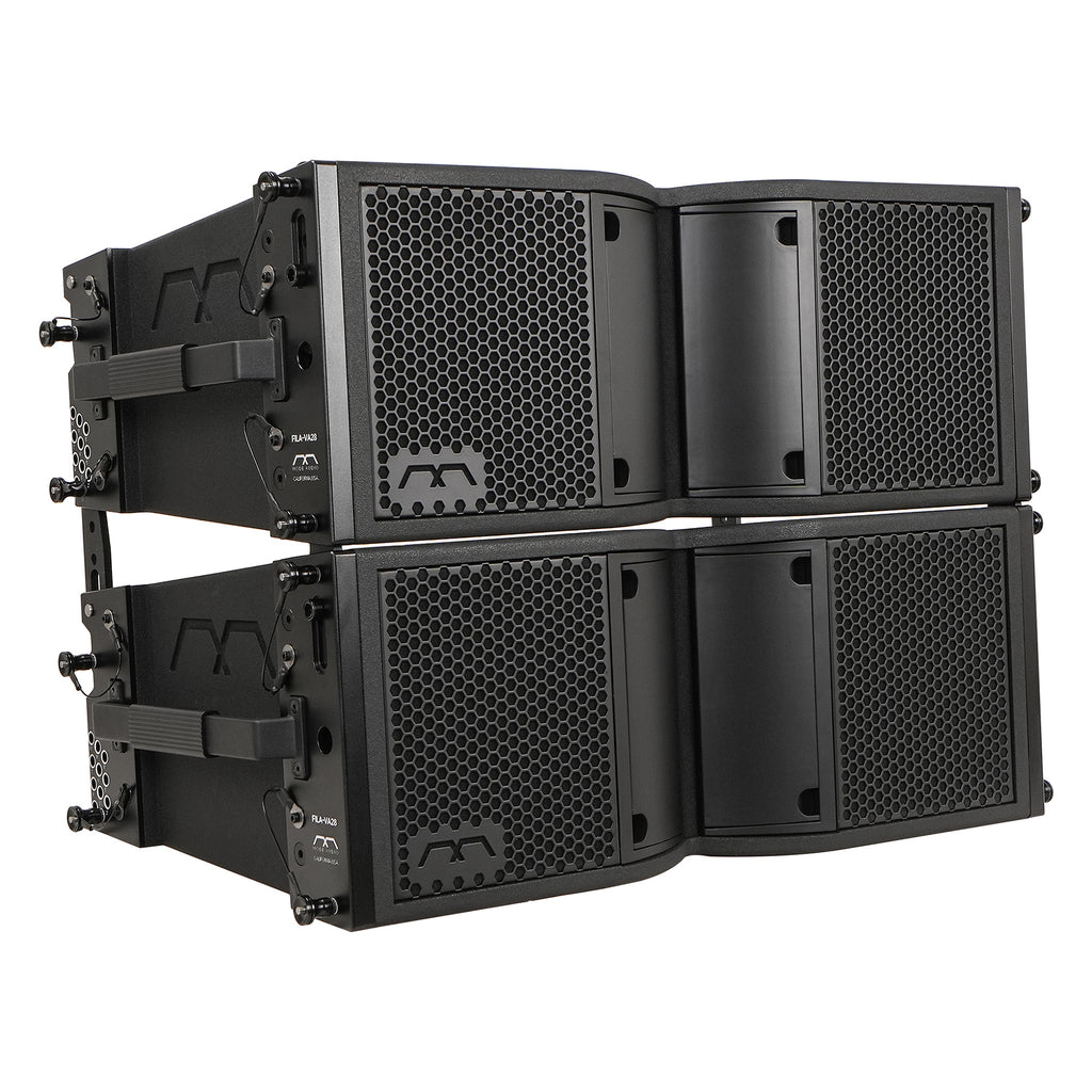 MODE Audio FILA-VA28-PAIR | MODE Audio Pair of Dual 8" 1400W Weatherproof Line Array Loudspeakers w/ Variable Waveguide, LAVOCE Drivers, Bi-Amp, Black - Right View