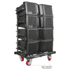 MODE Audio FILA-VA28X4 | MODE Audio Four Dual 8" 1400W Weatherproof Line Array Loudspeakers w/ Flying Frame, Variable Waveguide, LAVOCE Drivers, Bi-Amp, Black - Casters, Sold Separately