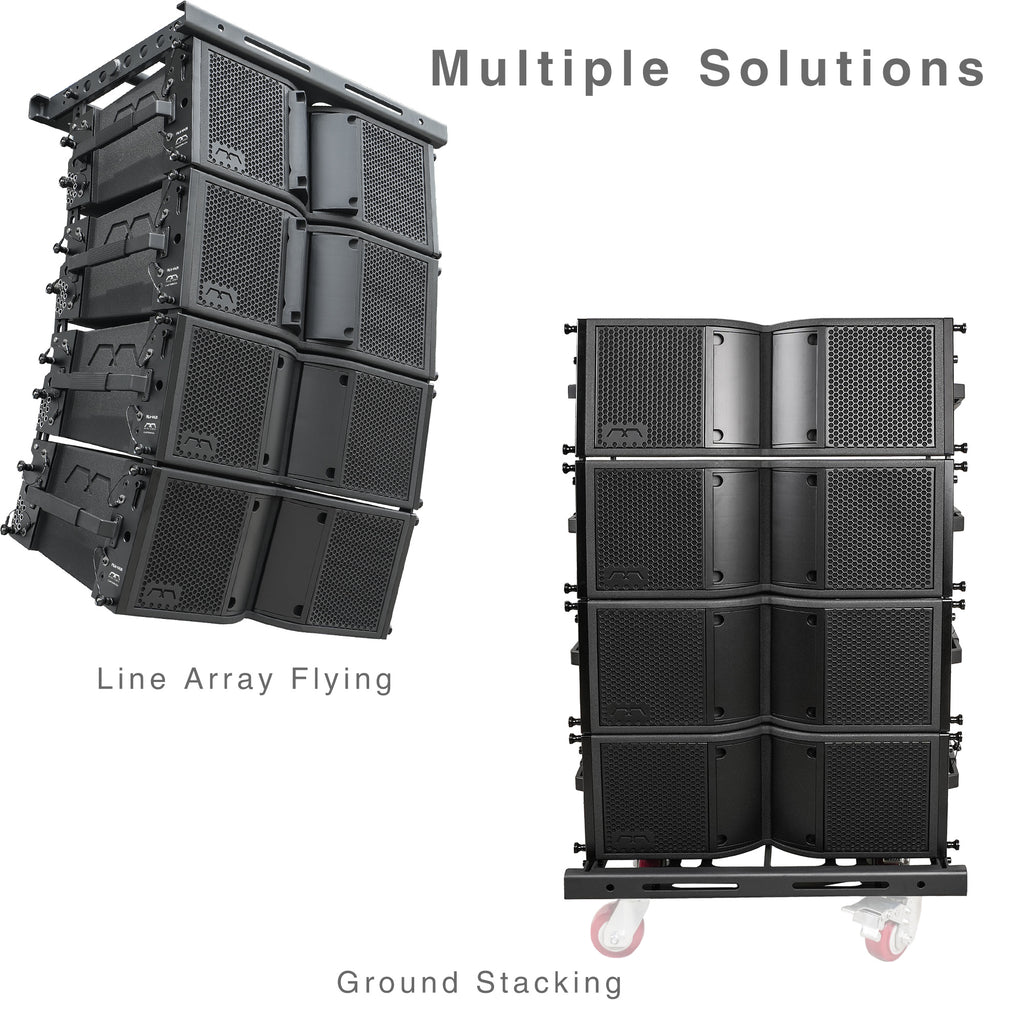 MODE Audio FILA-VA28X4 | MODE Audio Four Dual 8" 1400W Weatherproof Line Array Loudspeakers w/ Flying Frame, Variable Waveguide, LAVOCE Drivers, Bi-Amp, Black - Multiple Solutions