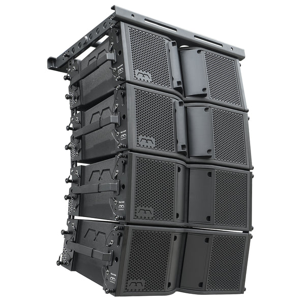 MODE Audio FILA-VA28X4 | MODE Audio Four Dual 8" 1400W Weatherproof Line Array Loudspeakers w/ Flying Frame, Variable Waveguide, LAVOCE Drivers, Bi-Amp, Black - Right View