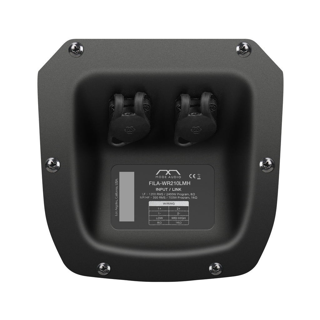 Sound Town FILA-WR210LMH | IP56  Weatherproof Dual 10" 3-Way 3100W Full-Range Variable Curvature Line Array Loudspeaker, Coaxial Drivers, Bi-Amp- Waterproof Speakon Connectors