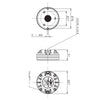 Sound Town HF108 | Original Faital Pro 1" Exit Compression Driver with Neodymium Magnet, PA/DJ Replacement Horn Tweeter, Bolt On, 120W at 8 Ohm, Made In Italy-Dimensions Sizes
