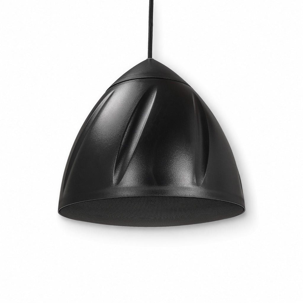 Sound Town LYRA-6B | LYRA Series 6.5" Weatherproof Hanging Pendant Speaker, 70V/100V/8Ω for Indoor/Outdoor Home and Commercial Installations, Black