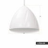 Sound Town LYRA-6W | LYRA Series 6.5" Weatherproof Hanging Pendant Speaker, 70V/100V/8Ω for Indoor/Outdoor Home and Commercial Installations, White - Size and Dimensions