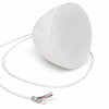 Sound Town LYRA-6W | LYRA Series 6.5" Weatherproof Hanging Pendant Speaker, 70V/100V/8Ω for Indoor/Outdoor Home and Commercial Installations, White - Grill and Wire