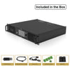 Sound Town M20.4D | Class-D 4-Channel PA/DJ Professional Power Amplifier, DSP, Dante, FIR, 4 x 3400W RMS at 4Ω, Capacitive Touch Screen, PFC Power- USB Flash Drive, USB Cable (Type A to Type B), Power Cord, 5 x Phoenix Connector, Rubber Feet