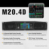 Sound Town M20.4D | Class-D 4-Channel PA/DJ Professional Power Amplifier, DSP, Dante, FIR, 4 x 3400W RMS at 4Ω, Capacitive Touch Screen, PFC Power for Live Sound, Touring, and Fixed Installations