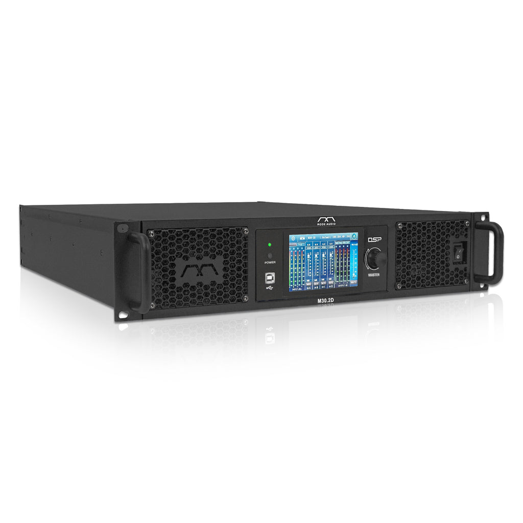 M30.2D | MODE Audio Class-D 2-Channel PA/DJ Professional Power Amplifier with 2 x 5100W RMS at 4Ω, DSP, Dante, FIR, Capacitive Touch Screen, PFC Power - Right View