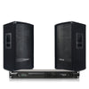 Sound Town METIS-112UPDM METIS Series Professional PA Speaker System with Two 12” Passive PA Speakers and One 2-Channel UPDM Power Amplifier for Live Sound, Karaoke, Bar, Church
