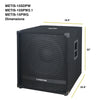 Sound Town METIS-15SDPW | METIS Series 1800 Watts 15” Powered Subwoofer w/ Class-D Amplifier, 4-inch Voice Coil - Dimensions