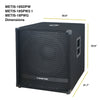 Sound Town METIS-18SDPW METIS Series 2400 Watts 18 Powered PA DJ Subwoofer with Class-D Amplifier, 4-inch Voice Coil - Dimensions