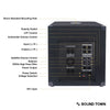 Sound Town METIS-18SPW2.1-R REFURBISHED: METIS Series 2000W 18" Active Powered Subwoofer with 2 Speaker Outputs, DSP, DJ PA Pro Audio Sub with 4 inch Voice Coil - Back Panel Specs & Information