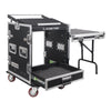 Sound Town MR-DR12UT-R | REFURBISHED: 12U PA DJ Pro Audio Rack/Road ATA Case w/ 2U Drawer, 11U Slant Mixer Top, DJ Work Table, Casters, Pro Tour Grade - Protection Foam Inside