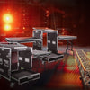 Sound Town MR-DR12UT-R | REFURBISHED: 12U PA DJ Pro Audio Rack/Road ATA Case w/ 2U Drawer, 11U Slant Mixer Top, DJ Work Table, Casters, Pro Tour Grade - Live Events