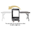 Sound Town MR-DR16UT-R | REFURBISHED: 16U PA DJ Pro Audio Rack/Road ATA Case w/ 2U Drawer, 11U Slant Mixer Top, DJ Work Table, Casters, Pro Tour Grade - The side table can be attached on either the left or right side, customizable