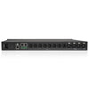 Sound Town MTD48-D8 | MODE Audio 4x8 FIR DSP Speaker System Processor for Line Array Management, Factory Presets, Supports Dante/AES-Back Panel