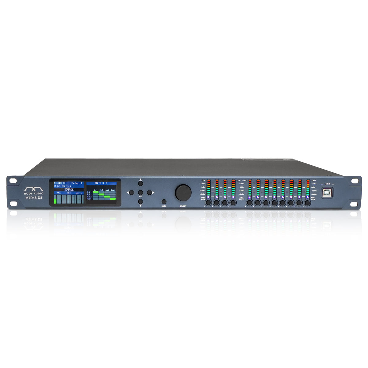 MTD48-D8 | MODE Audio 4x8 FIR DSP Speaker System Processor for
