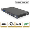 Sound Town MTD48-D8 | MODE Audio 4x8 FIR DSP Speaker System Processor for Line Array Management, Factory Presets, Supports Dante/AES-Package Contents, Included in the Box