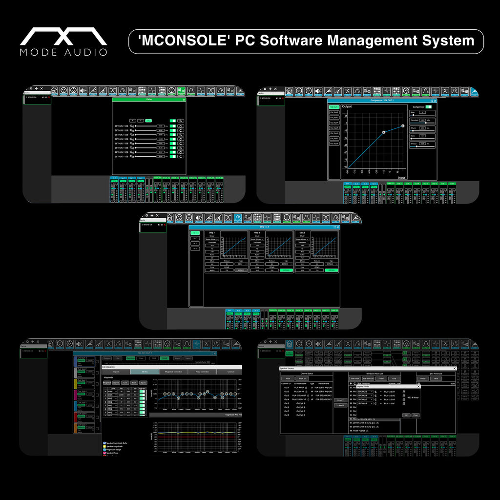 Sound Town MTD48-D8 | MODE Audio GUI Graphical User Interface MCONSOLE Software