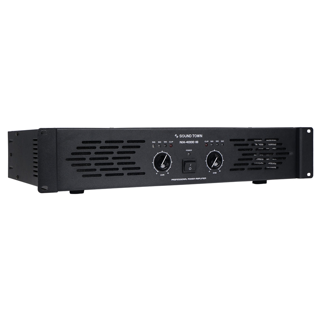 Sound Town NIX-4000IB-R | REFURBISHED: Professional Dual-Channel, 2 x 1040W at 4-ohm, 4000W Peak Output Power Amplifier - Right Panel