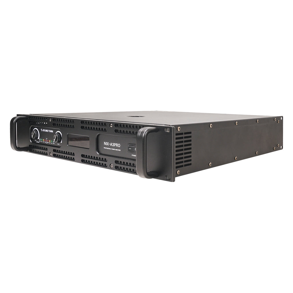 Sound Town NIX-A3PRO-R | REFURBISHED: 2-Channel 1100W Rack Mountable Power Amplifier with LPF, Built-in Limiter