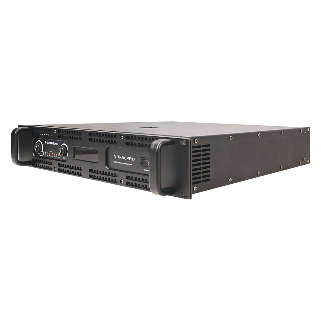 Sound Town NIX-A6PRO-R | REFURBISHED: 2-Channel 1500W Rack Mountable Power Amplifier with LPF, Built-in Limiter