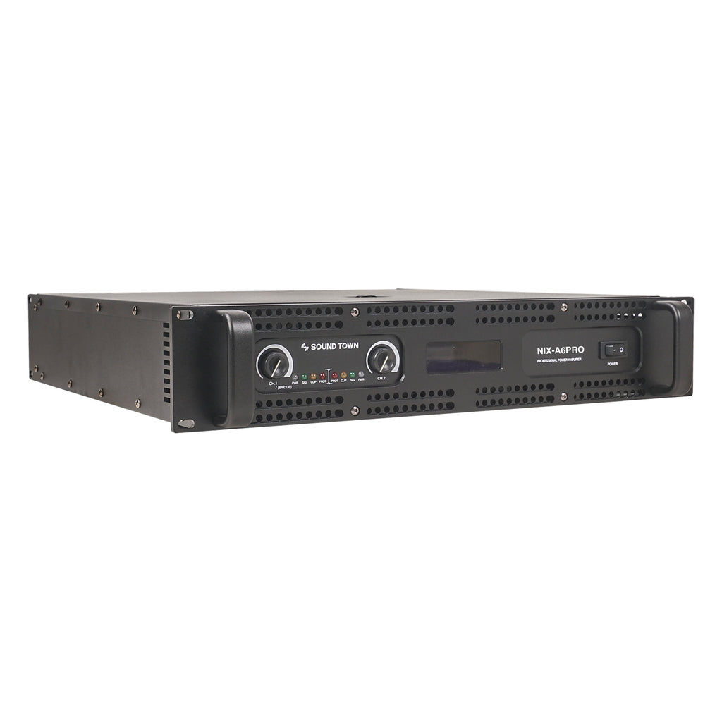 Sound Town NIX-A6PRO-R | REFURBISHED: 2-Channel 1500W Rack Mountable Power Amplifier with LPF - Right Panel