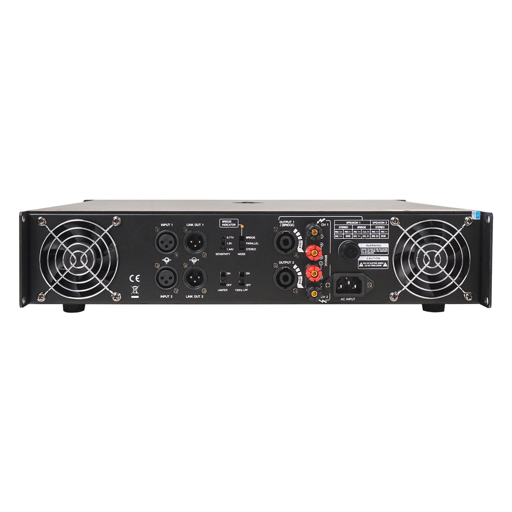 Sound Town NIX-A6PRO-R | REFURBISHED: 2-Channel 1500W Rack Mountable Power Amplifier with LPF - XLR Input and Output, Back Panel