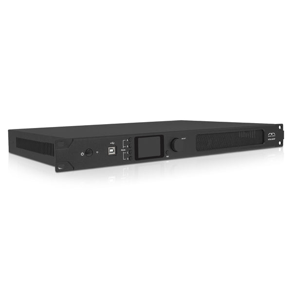 Sound Town NTA3.4DSP | MODE Audio Network 4-Ch PA/DJ Power Amplifier 4 x 450W, with DSP, FIR, Dante, PA Speaker Management with Display, Supports Low-Z 70V/100V-Right Angle 