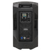 Sound Town OBERON-12PA | OBERON Series 12" Powered Loudspeaker w/ 1200W Class-D Amp, DSP, Selectable HPF, TWS Bluetooth 5.0, Recessed Handles for PA/DJ, Black - Back Panel