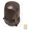 Sound Town OMNI-62BR | 2-Way 6.5" High-Fidelity Passive Outdoor 360° Landscape Speaker, Weather-Resistant, 70V/100V/8Ω, for Home & Commercial Installation, Brown - Dimensions, Size and  Expansion Screws
