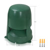 Sound Town OMNI-82G | 2-Way 8" High-Fidelity Passive Outdoor 360° Landscape Speaker, Weather-Resistant, 70V/100V/8Ω, for Home & Commercial Installation, Green - Dimensions, Size and  Expansion Screws