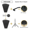 MODE Audio OS-15296 | MODE Audio OS Series 15" 2000W Full-Range Point Source Loudspeaker w/ LAVOCE Neodymium Drivers, Rotatable Horn, IP55 Weatherproof, Black - Speaker Mount Adapter